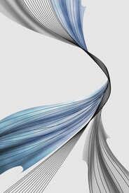 抽象蓝色线条装饰画