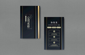 黑金地产商务竖版名片