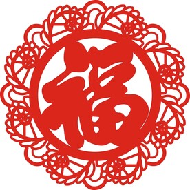 圆形 花边 福字 新设计