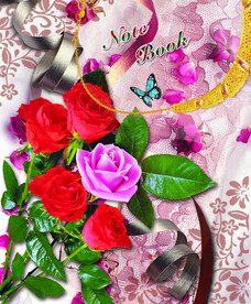 本子封面 花草 蝴蝶 外贸本子