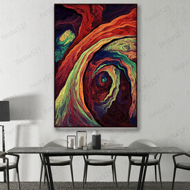 高清水彩油画抽象装饰画