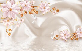 装饰画 粉色花朵 背景墙