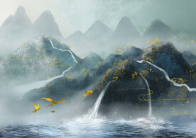 装饰画  中国风 水墨山水