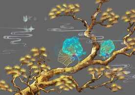 装饰画  松树 中国风