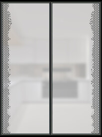 高清分层透明底推拉门玻璃打印图