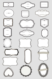 AI矢量欧式花纹边框