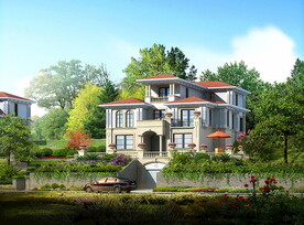 别墅建筑景观后期素材PSD分层