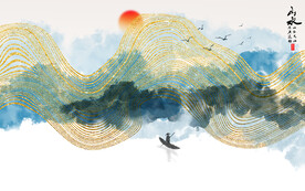 装饰画 抽象画 中国风