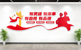 四有军人文化墙