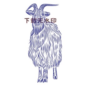 蒙古羊矢量