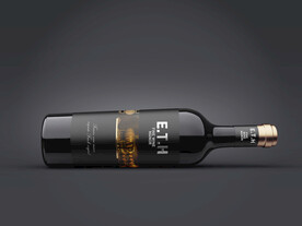 红酒瓶样机效果图