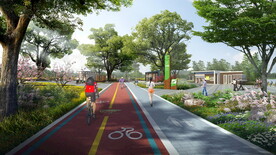 绿道道路景观设计效果图