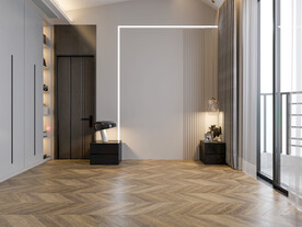 极简现代卧室靠床背景墙