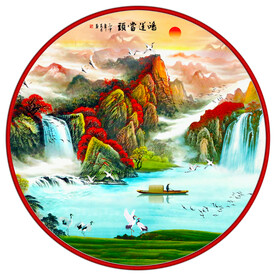 鸿运当头国画山水装饰画