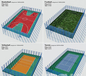 足球场篮球场场网球羽毛球场