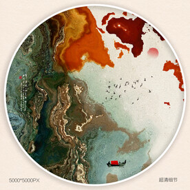 水墨山水装饰画