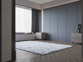 现代极简卧室场景软装空景