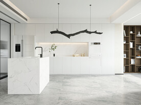 现代极简餐厅背景墙效果图