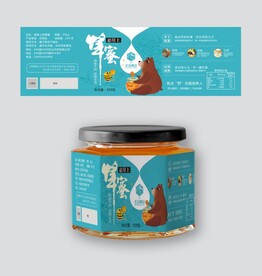 圣洁嘎达蜂蜜瓶贴