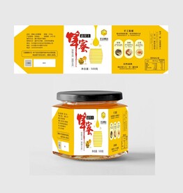 蜂蜜瓶贴