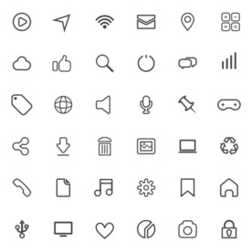 科技相关手机网页图标