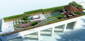 屋顶花园景观设计案例效果图