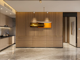 现代轻奢餐厅背景墙