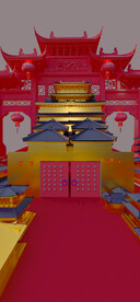 夜店国潮新年C4D工程含PSD