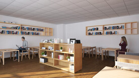 图书阅览室效果图