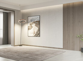 现代极简客厅沙发场景3D空景