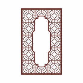 中式矢量雕花花纹