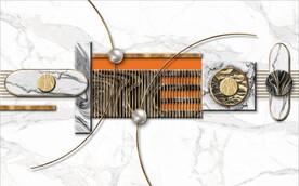 北欧风抽象立体几何电视背景墙