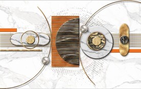 北欧风抽象立体几何电视背景墙