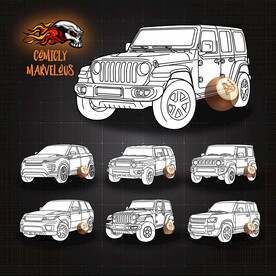 矢量线描城市越野系列