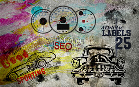 涂鸦背景墙机车工装背景