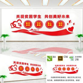 关爱贫困学生文化墙