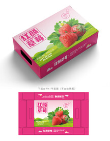 红颜草莓包装 