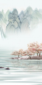 爆款最新山水玄关 TIF分层