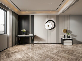 现代卧室背景墙