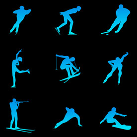 2022冬奥运的滑雪运动员场