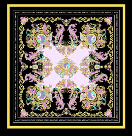 大牌  方巾  数码印花  