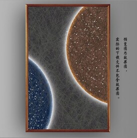 光影抽象线条装饰无框画