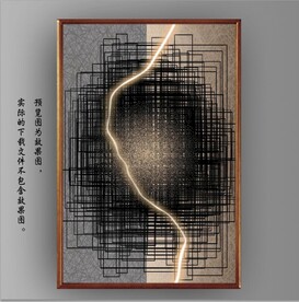 光影抽象线条装饰无框画