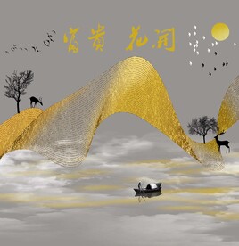 高清分层透明底推拉门打印图