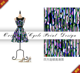 创意抽象几何鳞片树皮图案