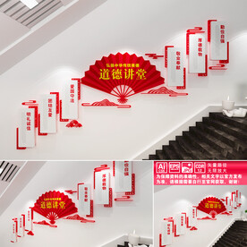 道德讲堂楼道文化墙