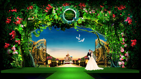 梦幻城堡婚礼背景