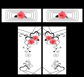 高清分层透明底推拉门打印图