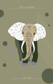 原创抽象画独妮卡安娜象