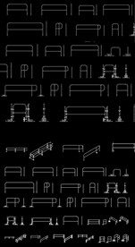 人行道围栏CAD图库